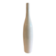 Large Little Girl Vase Long Straight Neck Cylindrical Cracked Glazed Ceramic