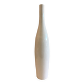 Grand Vase Fillette Long Col Droit Cylindrique Céramique Émaillée Craquelée