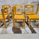 Set of 6 vintage sleigh chairs