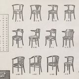 Set of 2 Thonet Armchairs, Model B246, 1930s, Restored & Reupholstered