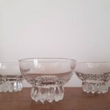 Set of 3 art deco glasses