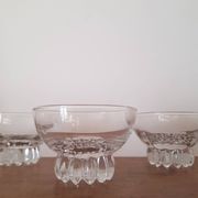Set of 3 art deco glasses