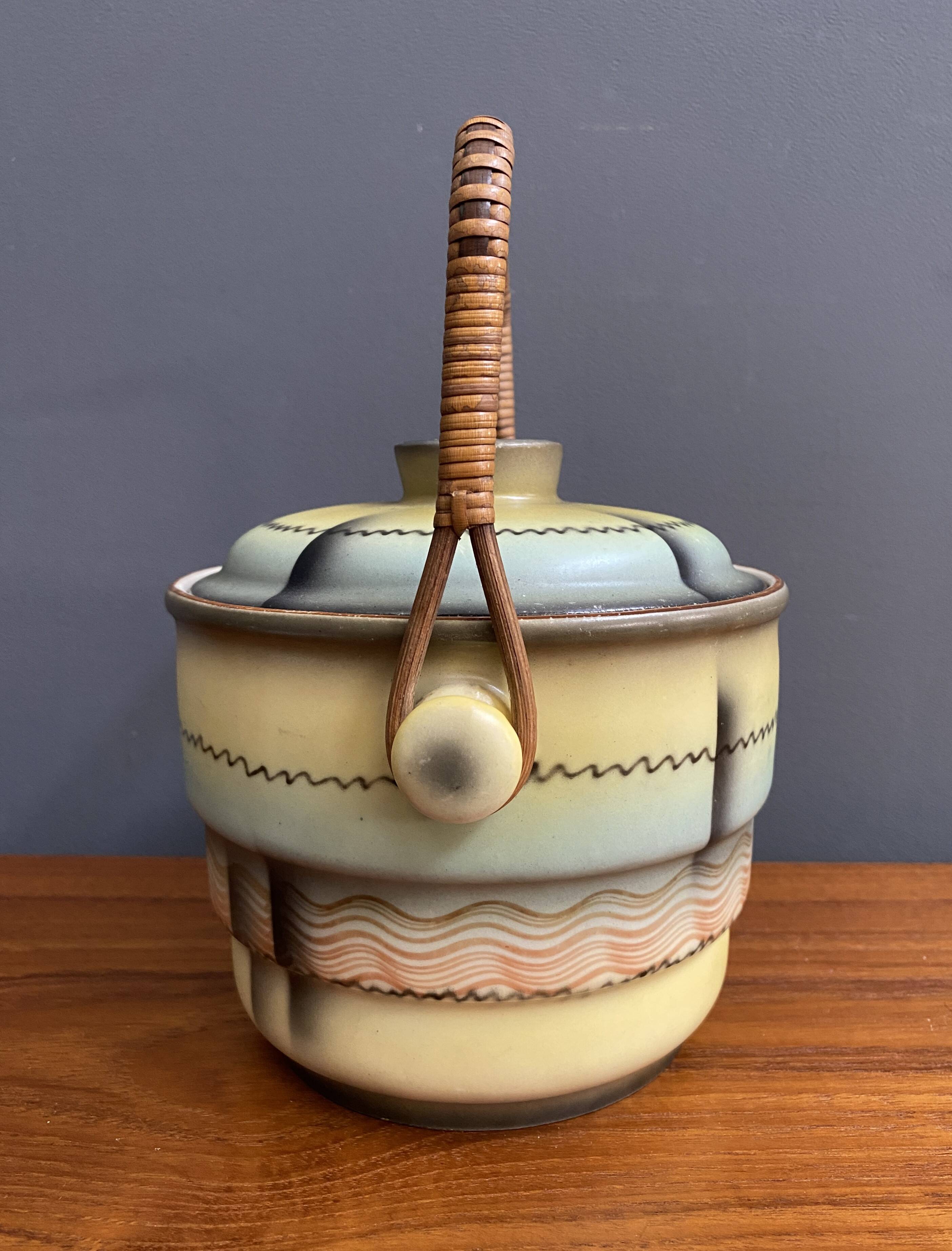 Art deco ceramic candy or cookie jar