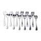 Set of 12 silver-plated oyster forks "Crossed Ribbons"