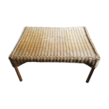 Rattan and wicker coffee table