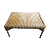 Rattan and wicker coffee table