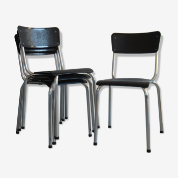 Set of 4 C59 chairs by Pierre Guariche for Meurop