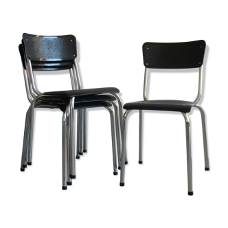 Set of 4 C59 chairs by Pierre Guariche for Meurop