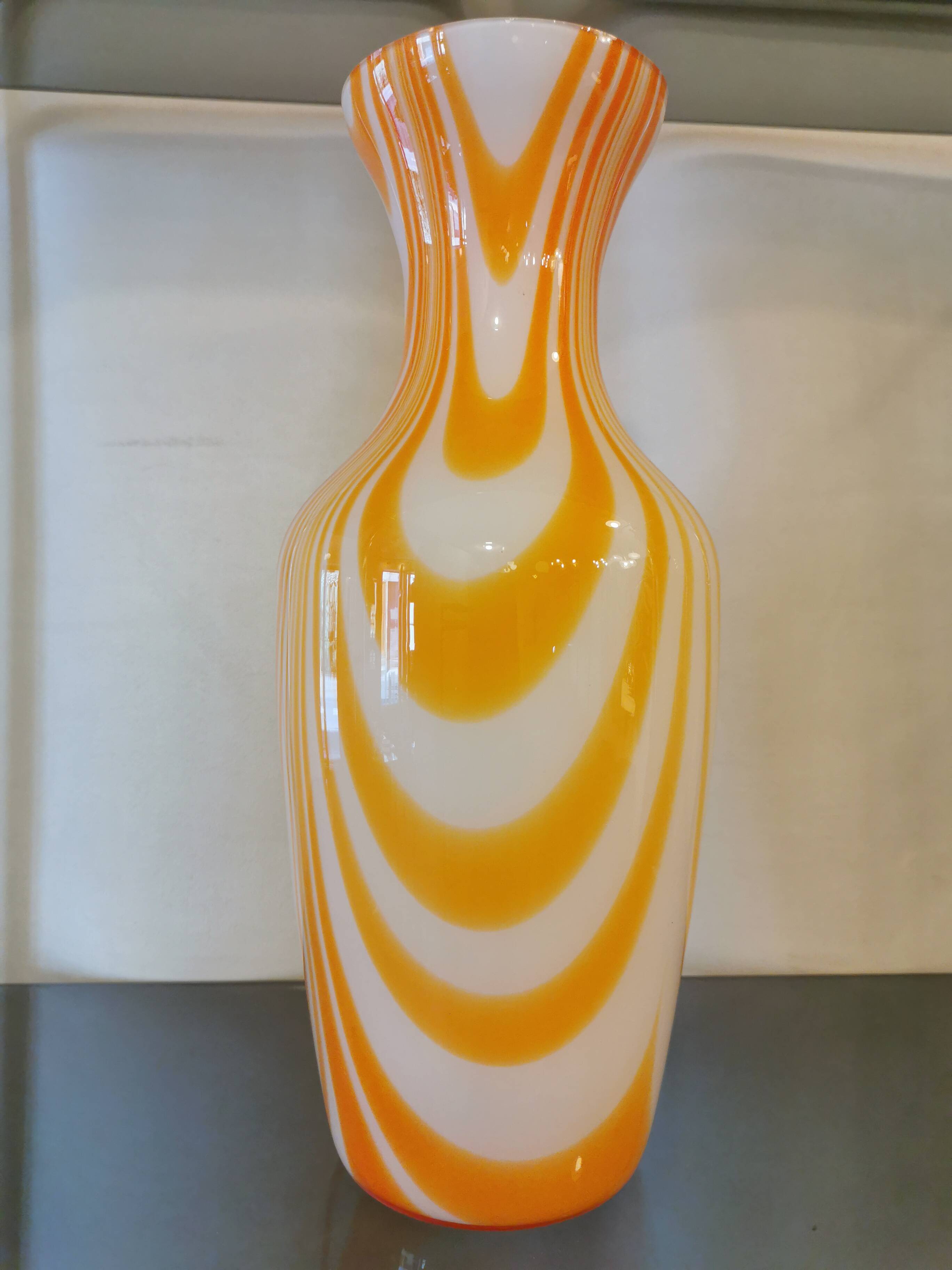 Large vintage Murano glass vase, Italy, 70s