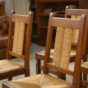 Set of 6 brutalist chairs from the 1950s.