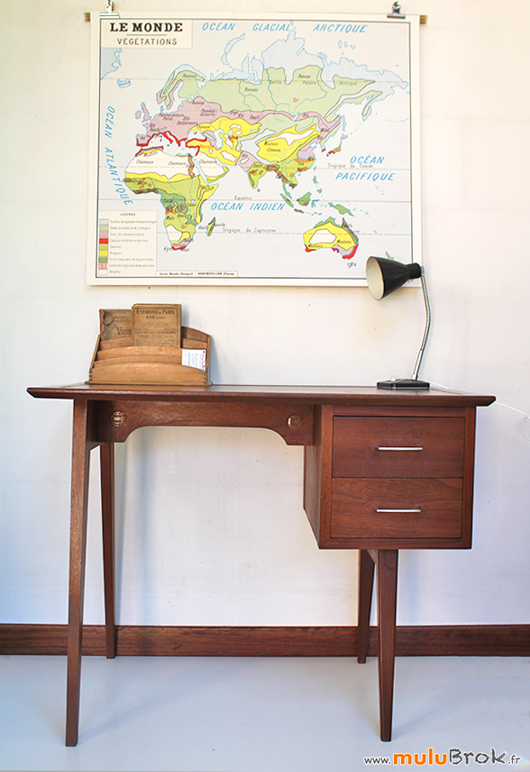 Solid wood design desk