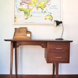 Solid wood design desk