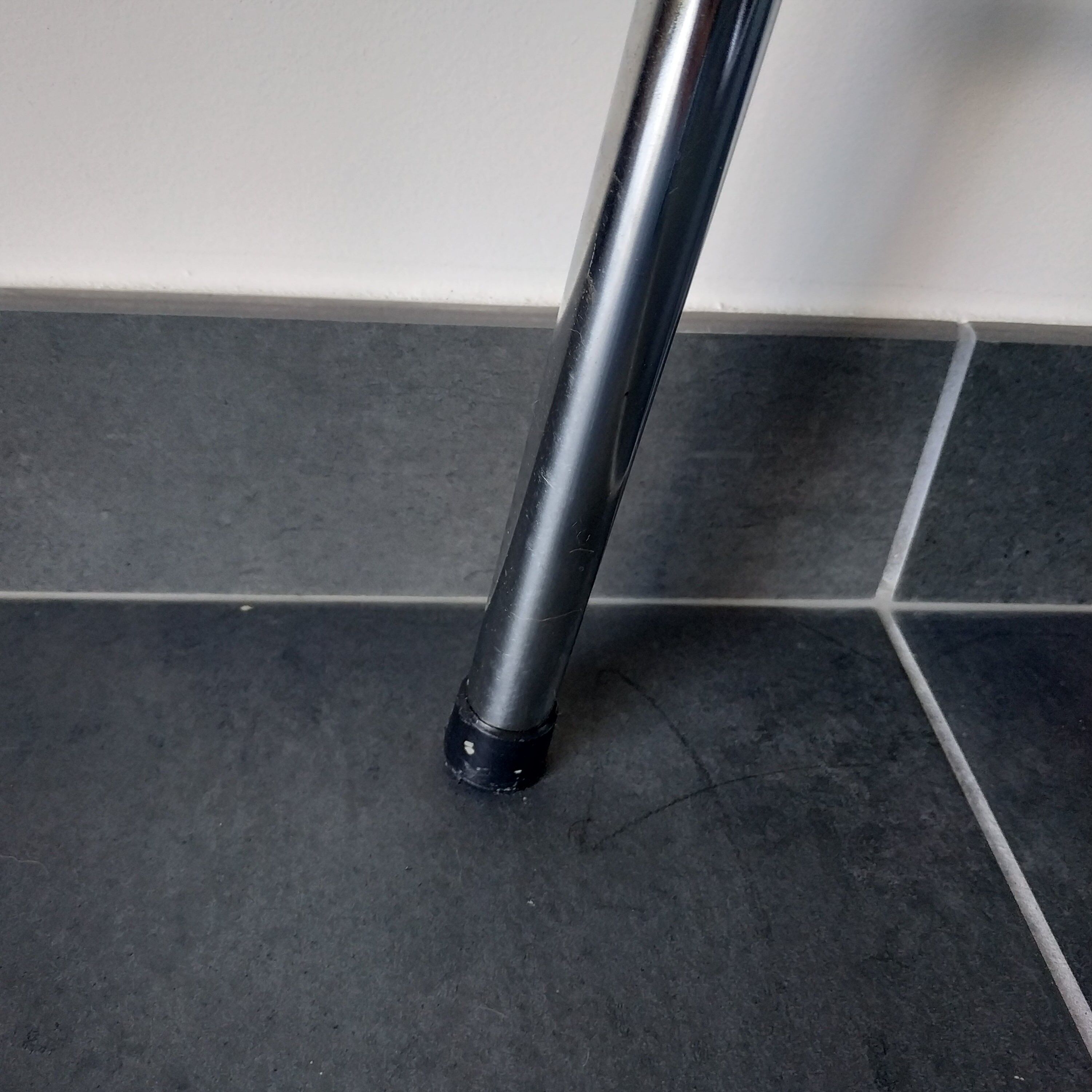 Old retractable wooden stepladder