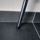 Old retractable wooden stepladder