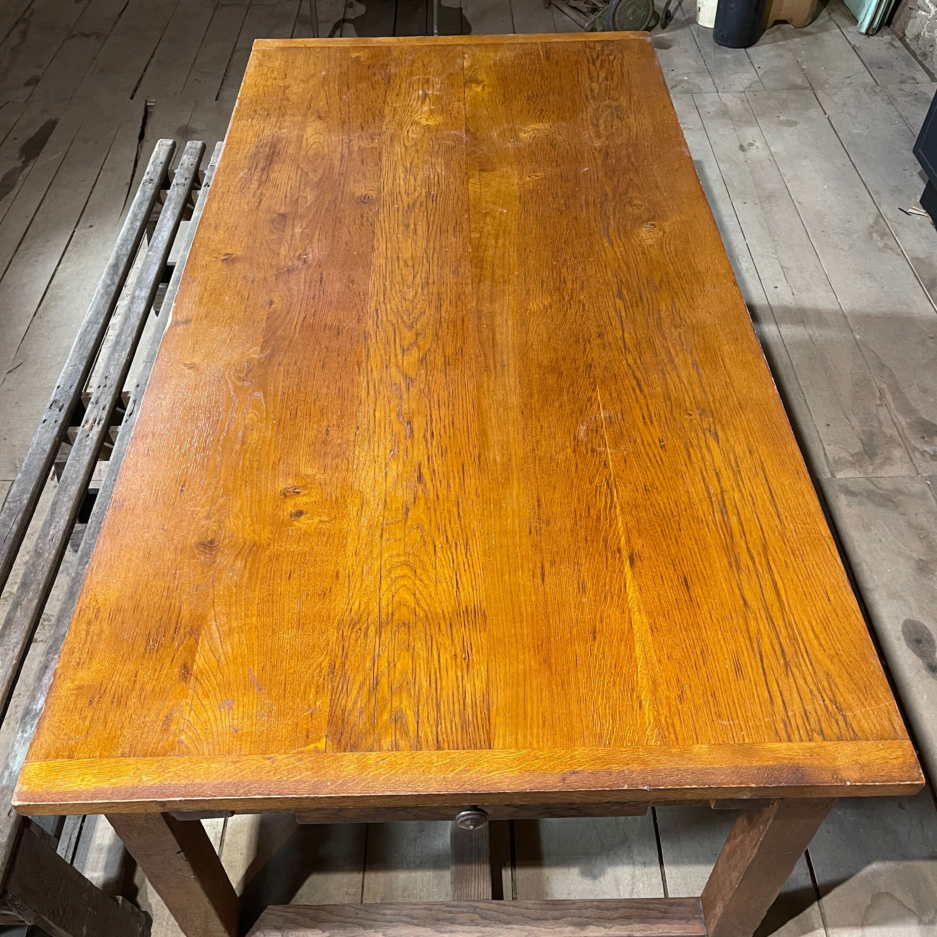 Oak farmhouse table