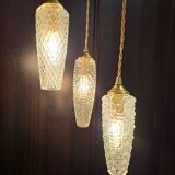 Vintage diamond point rocket suspension cascade globes