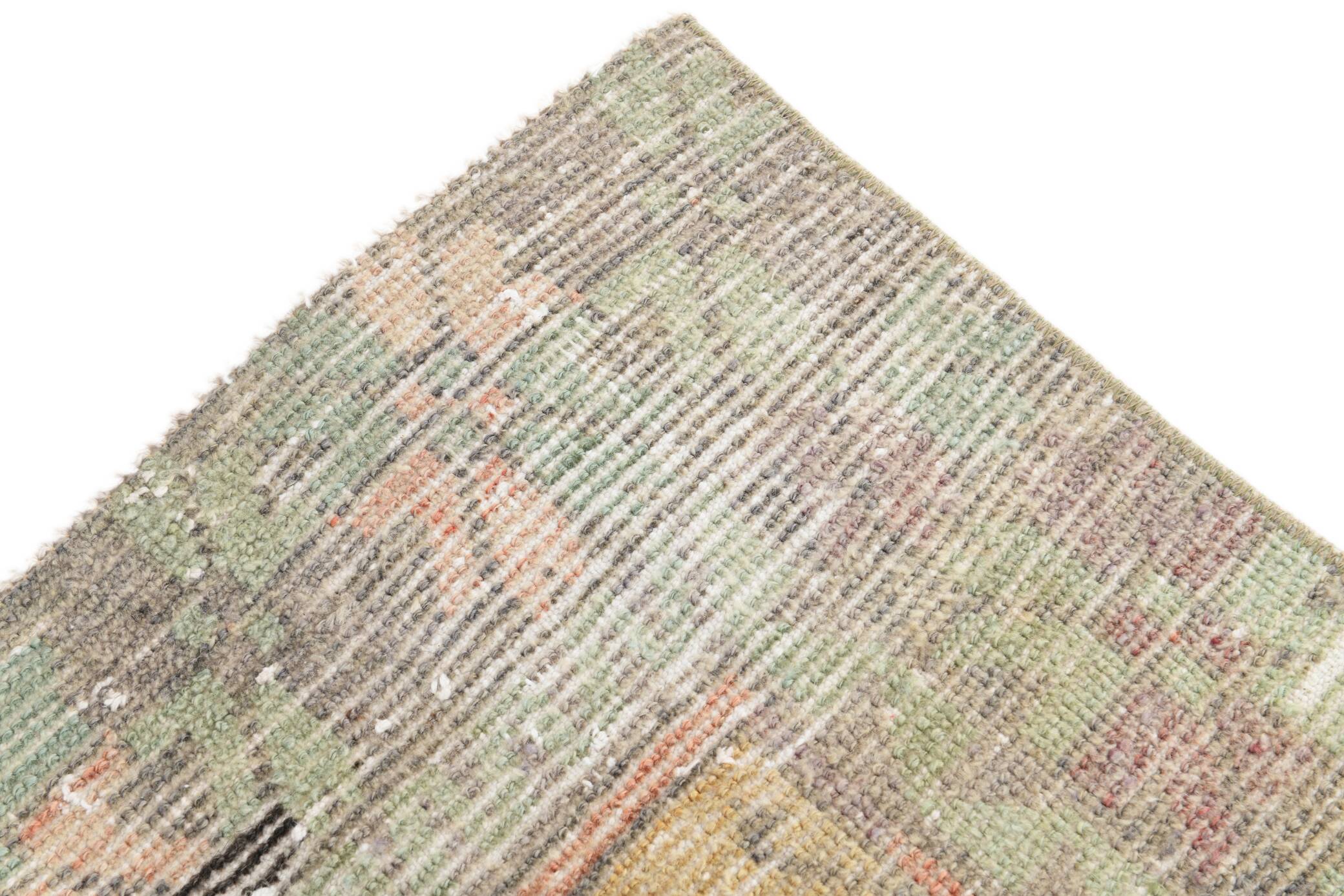 4x11 Long Wide Soft Beige Vintage Runner Rug, 116x334Cm FREE SHIPPING