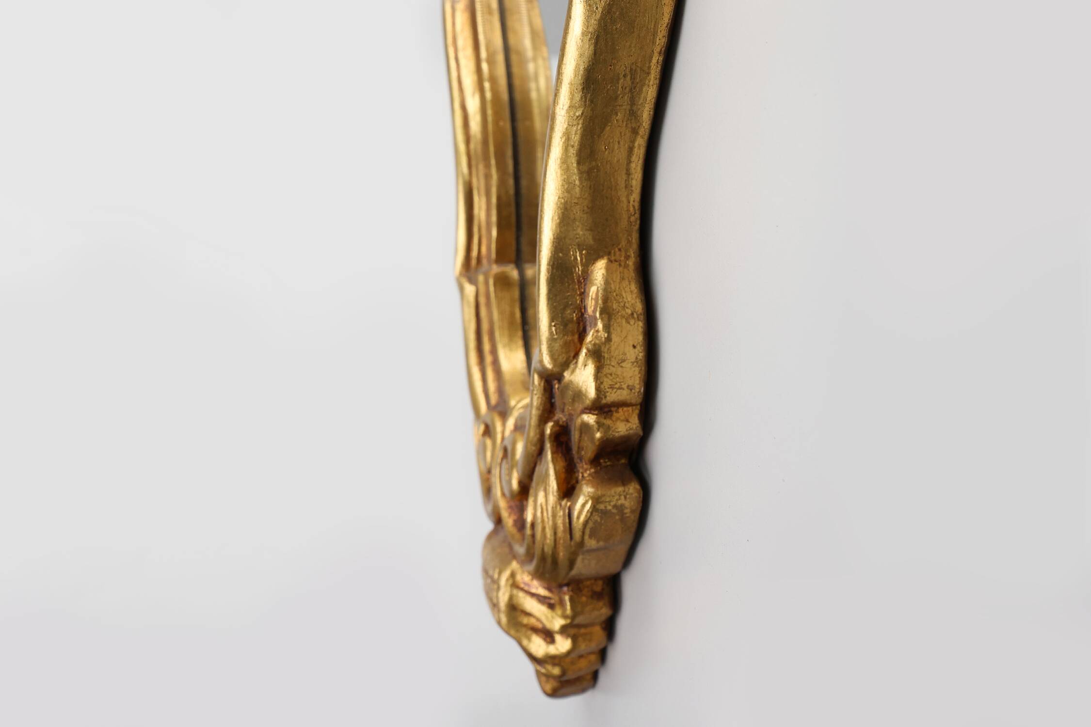 French Louis XV style shell mirror in wood and plaster, France