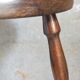 Vintage turned solid wood tripod stool