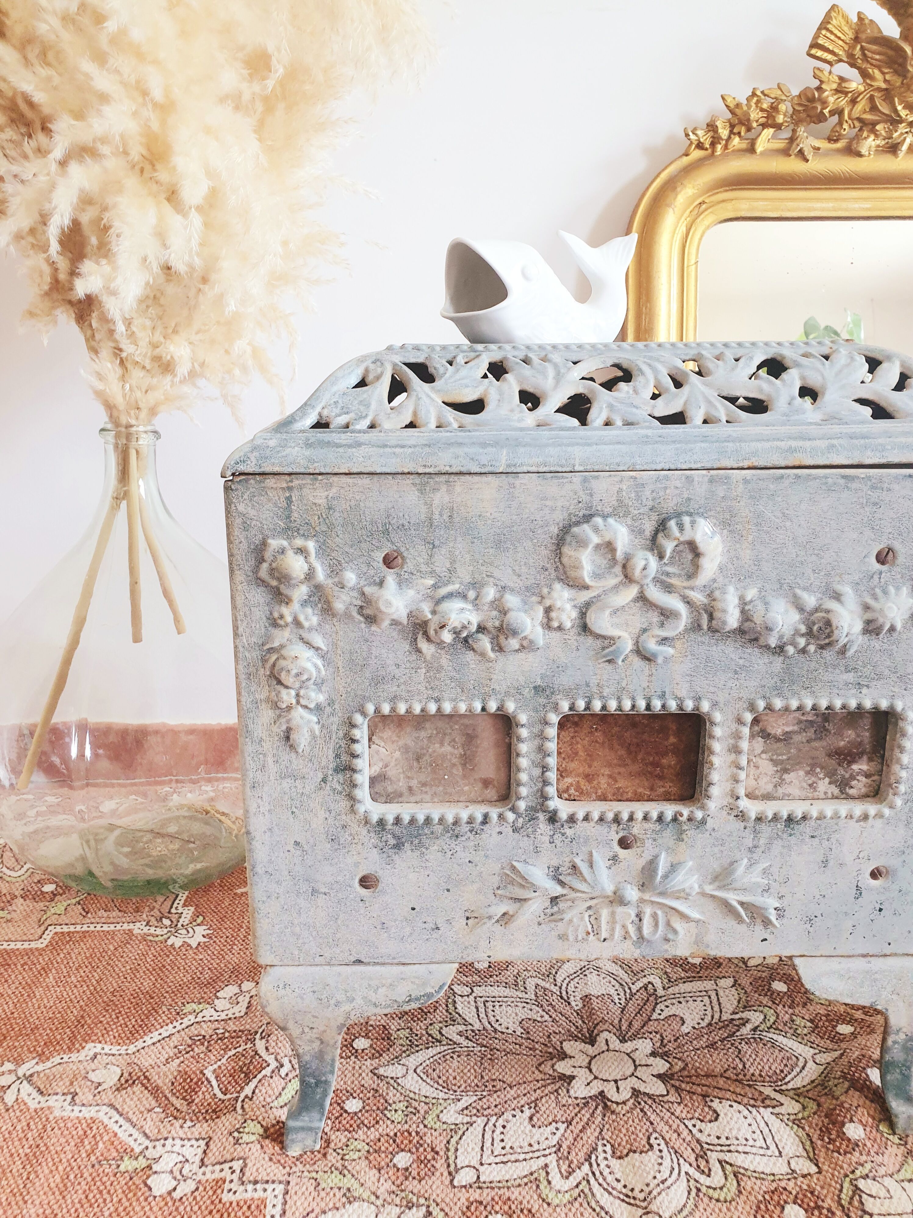 Old Mirus cast iron stove