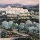 Watercolor saint paul de vence signed jacques anger 1977, provence alpes maritimes 06 impressionism