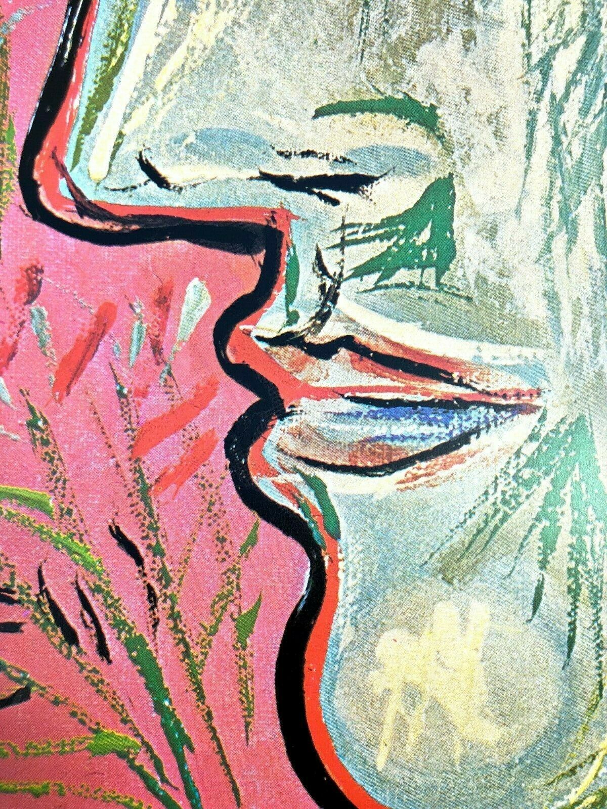 Pablo Picasso 1980 Large Vintage Offset Lithograph From A Painting