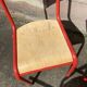 Set of 4 school chairs 70s