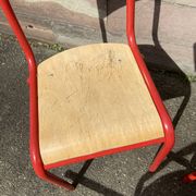 Set of 4 school chairs 70s
