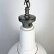 Large Industrial British White Enamel Pendant Lamp from Benjamin, 1960s