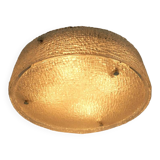 large kaiser leuchten CEILING FIXTURE flush mount thick ice glass