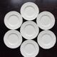 10 vintage ivory earthenware dessert plates - Marli fretwork
