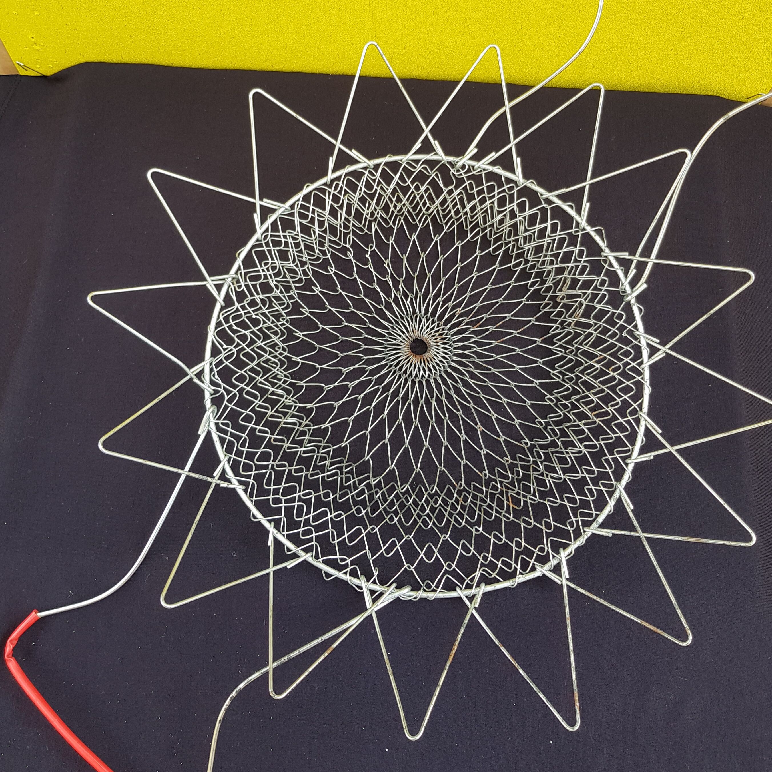 Old folding salad basket