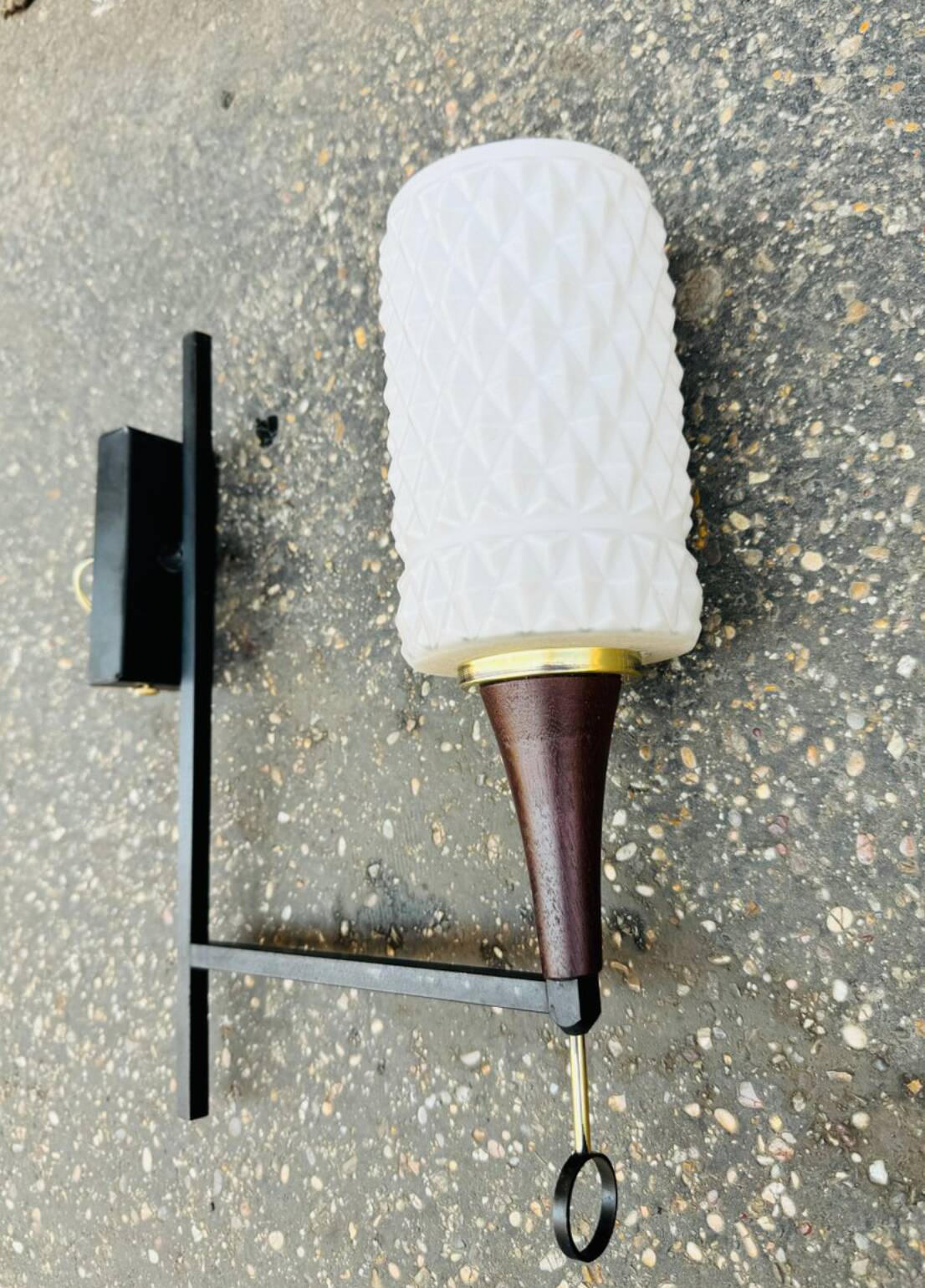 Lampe de pare-chocs en verre, années 60