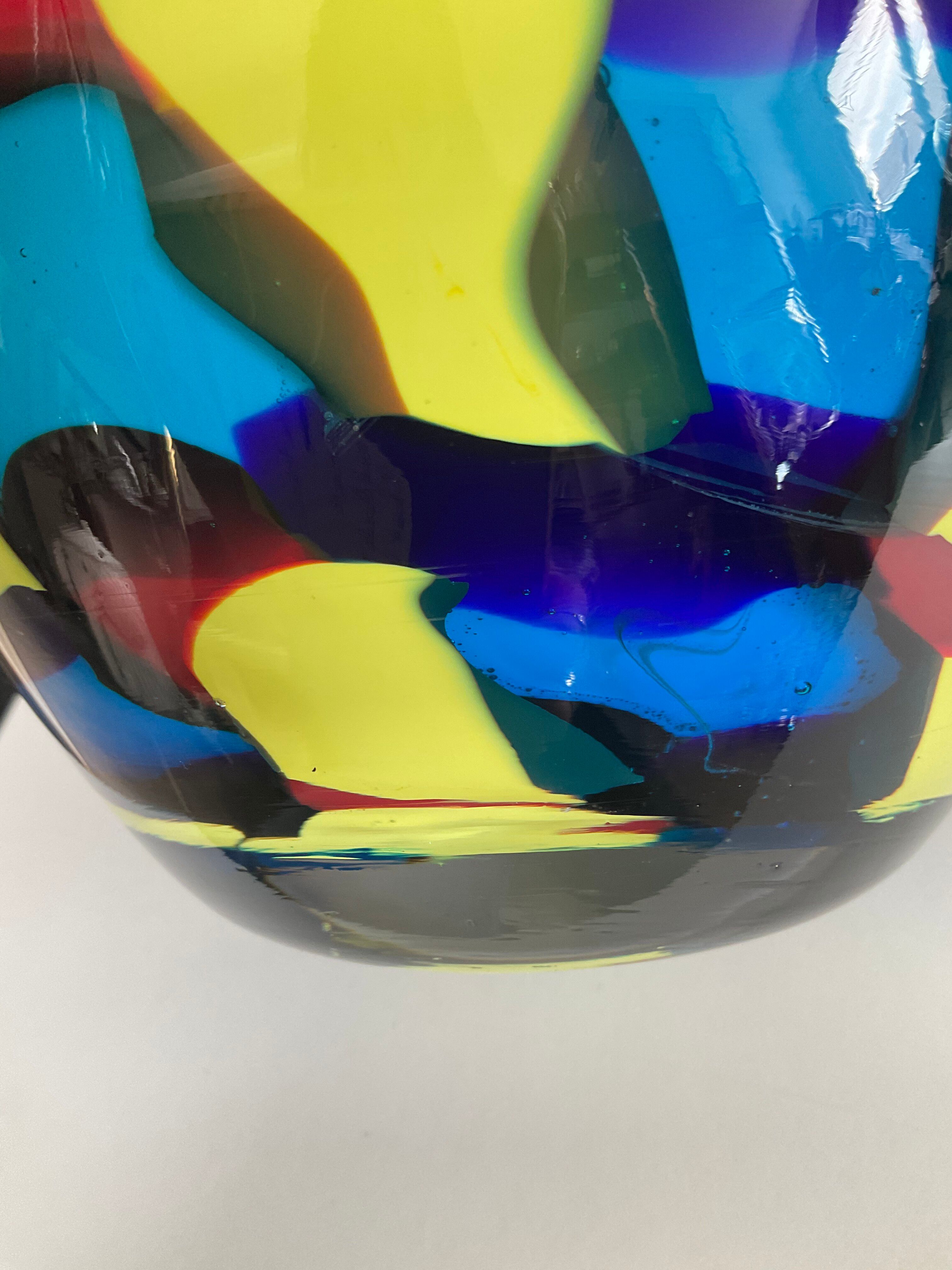 Duo de vases vintage en pâte de verre Murano