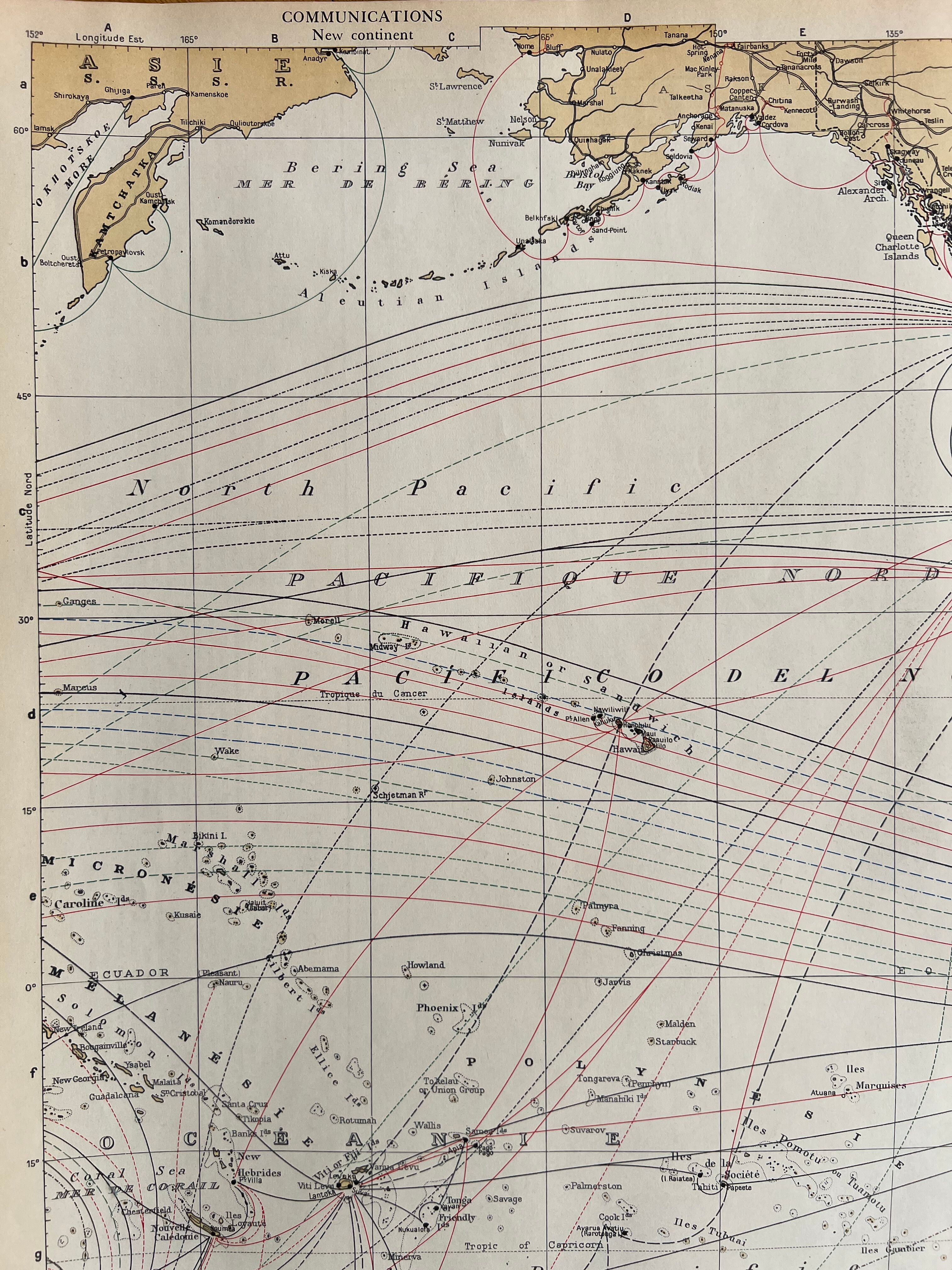 Old Map Communications — New Continent | Maritime Routes,