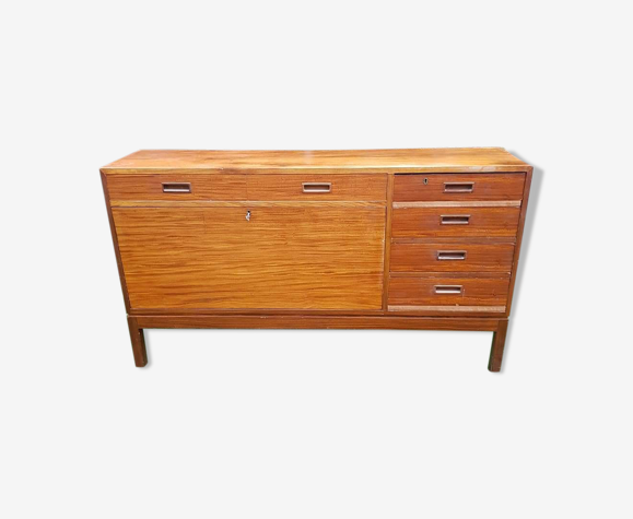 Enfilade scandinave en noyer massif années 60