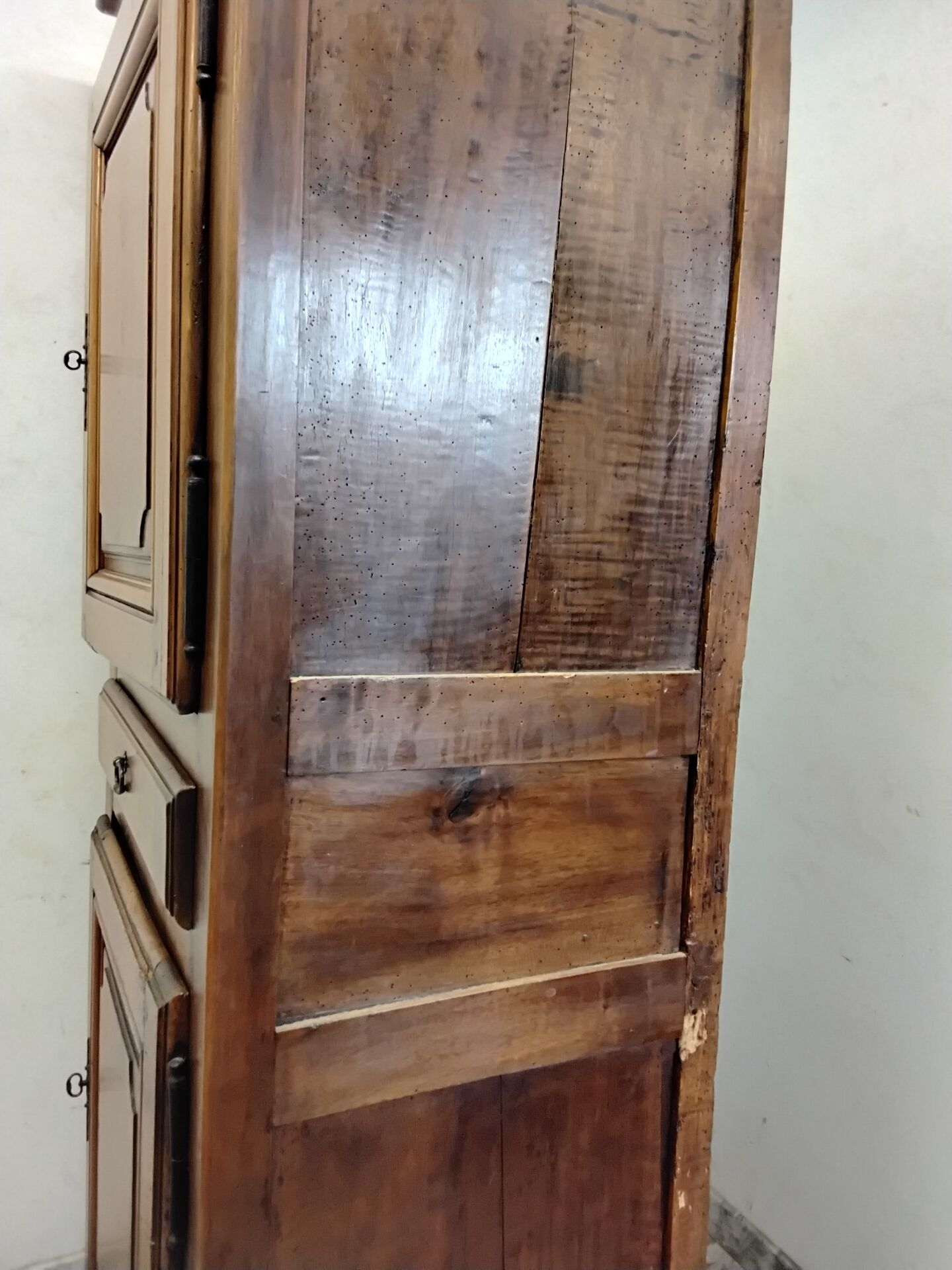 Antique wardrobe standing man