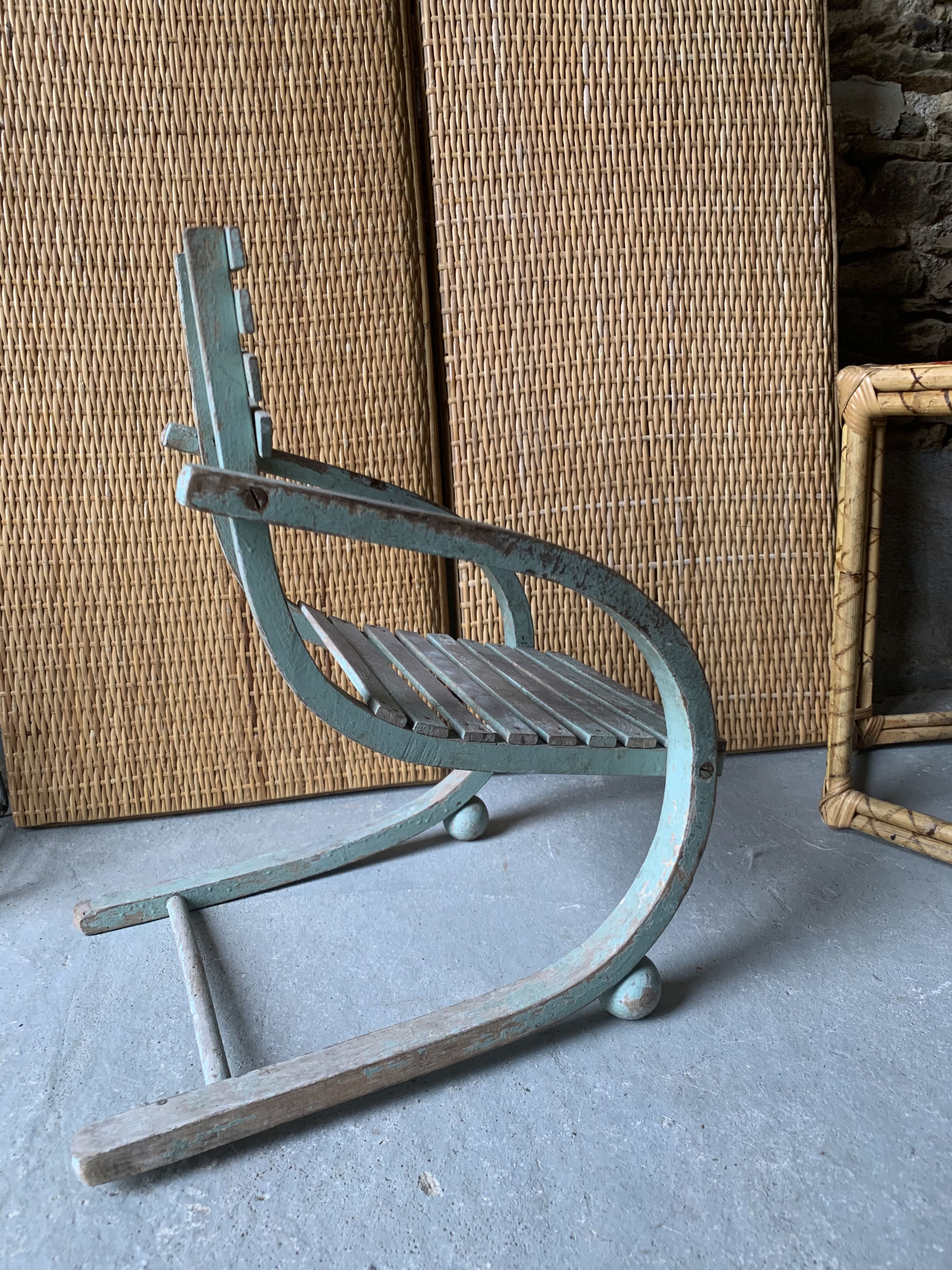 Wooden children's armchair