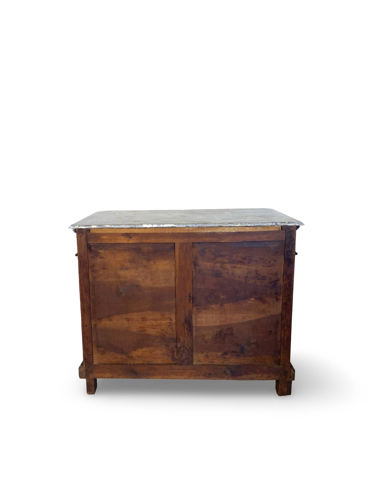 Commode Umbertino en acajou et noyer, 19e siècle.