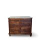 Commode Umbertino en acajou et noyer, 19e siècle.