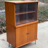 Chest of drawers buffet 2 bodies Scandinavian wooden display cabinet with 2 doors