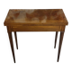 Louis XVI period game table in mahogany and marquetry.