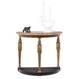 Empire style console with caryatid decoration. Circa 1880.