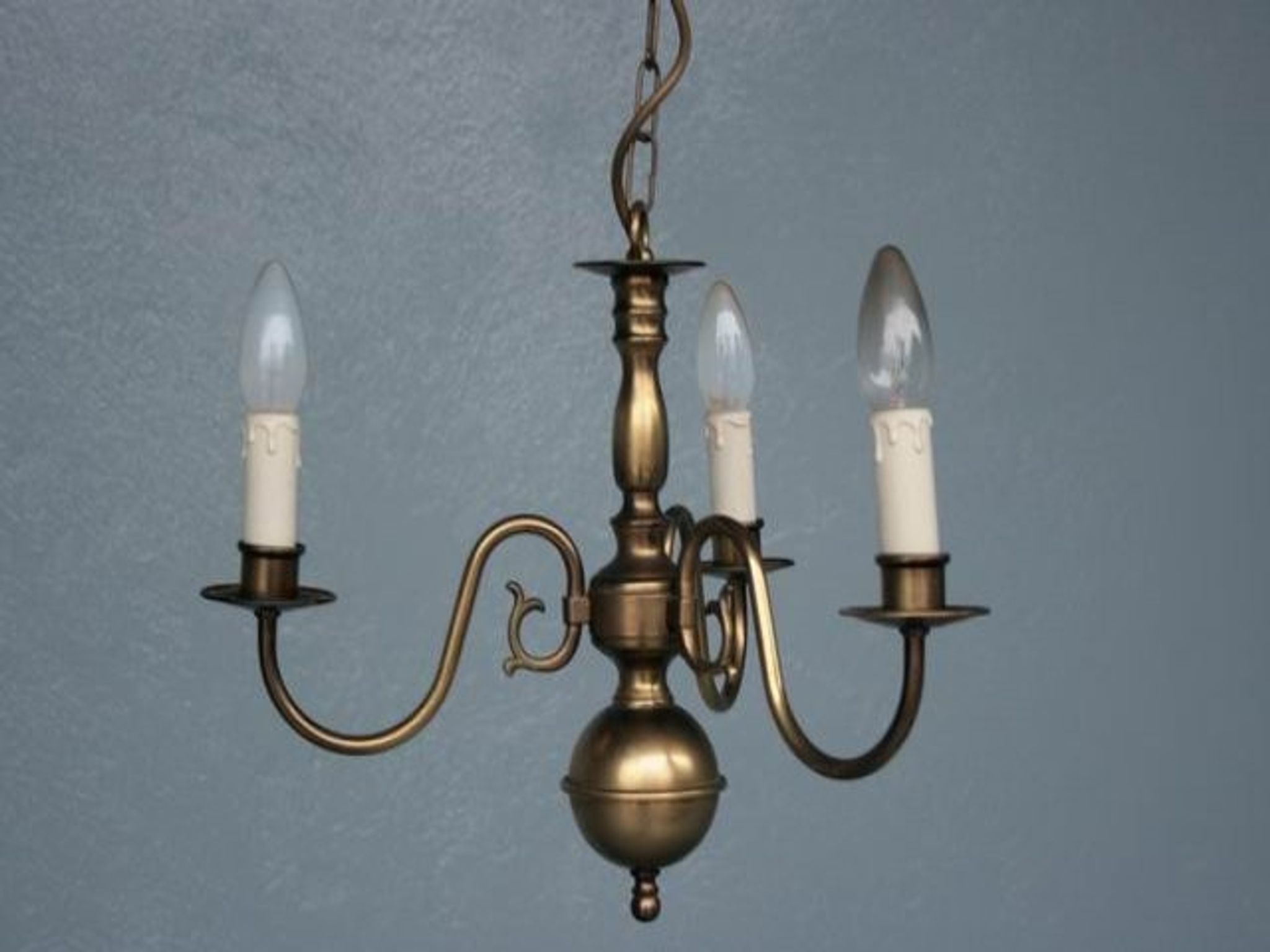 Lustre hollandais en bronze 3 branches