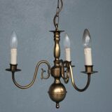 Lustre hollandais en bronze 3 branches
