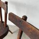 Pair of Savoyard tripod chairs, folk art, oak.