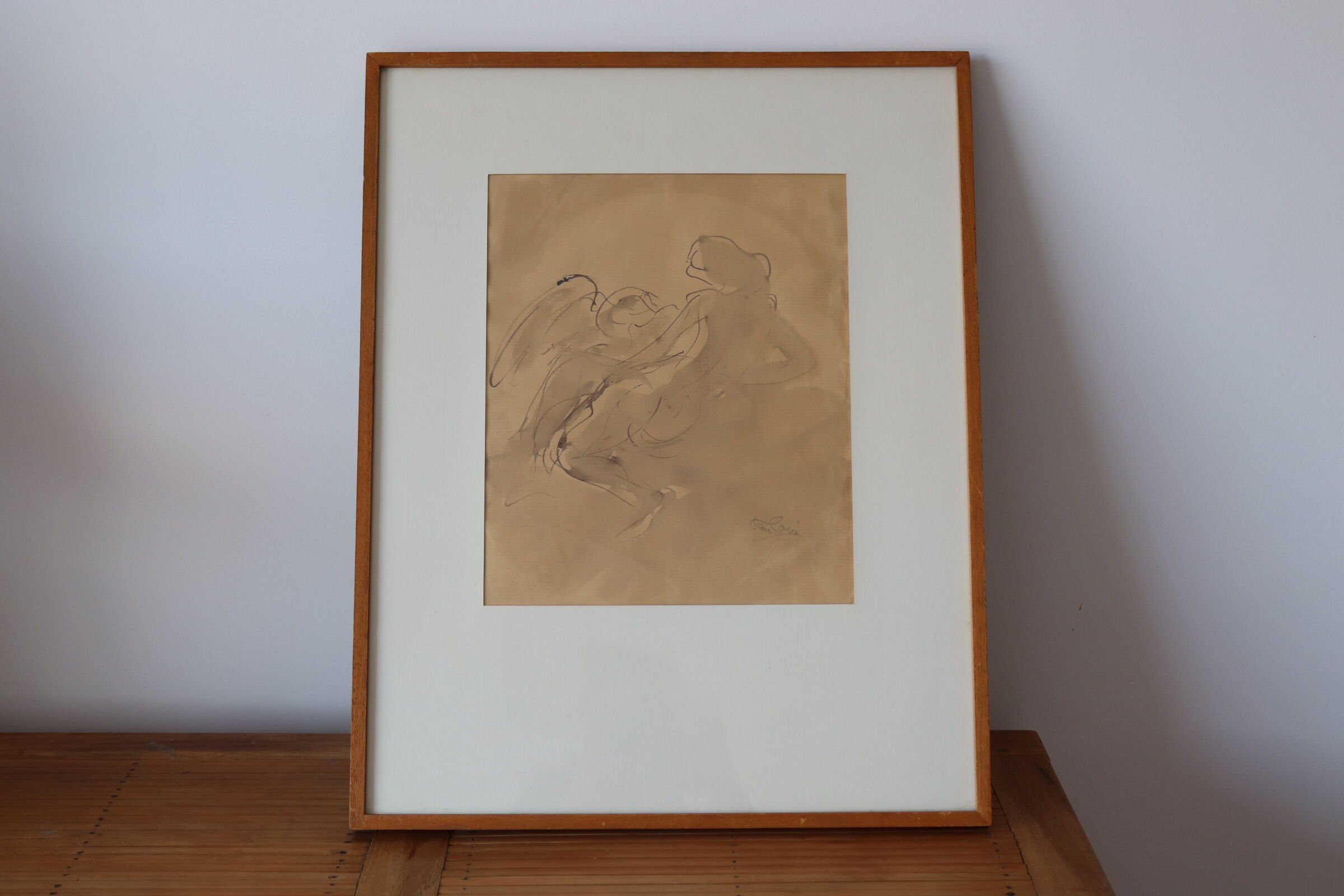 Dessin de nu encadré