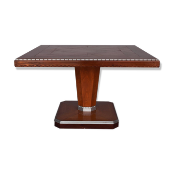 Square Deco 1930 rosewood side table
