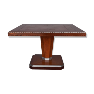 Square Deco 1930 rosewood side table