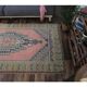 Vintage Turkish Oushak handmade wool runner rug 130x238